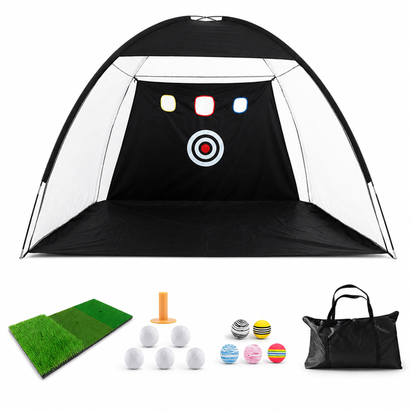 Golf Hitting Net with Mat, Balls &amp; Carry Bag