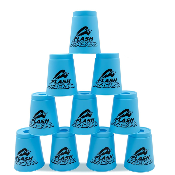 QY Flash Stacking Cups Set - Speed Stacking Training Kit with Holder