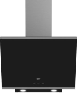 Beko 60cm Inclined Cooker Hood - Black Glass (Wall Mounted)