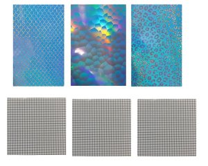 Vivid Colours Holographic Semi Clear Sticker Vinyl Perm 3pc+3pc 30x30cm