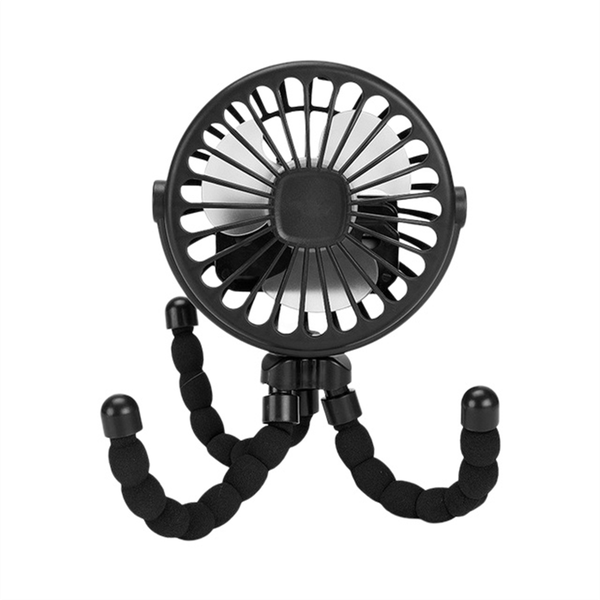 Black Portable Usb Rechargeable Silent Mini Fan 3 Compatible with None