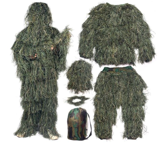 SamMag Biz Ghillie Hunting Suit, 3D Camouflage Hunting Apparel L-XL