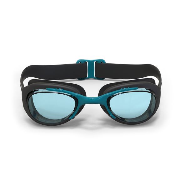 Nabaiji Xbase 100 Adult Swimming Goggles Clear Lenses - Black