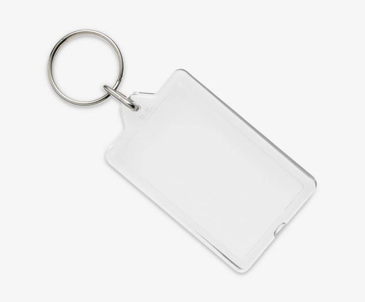 100Pcs Blank Photo Keyring 5x3.5cm