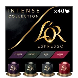 L'OR Espresso Intense Collection - Aluminium Coffee Capsules - 40 Pack