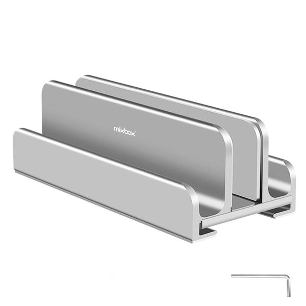 Mix Box Three-Slot Adjustable Aluminum Vertical Desktop Laptop Stand Holder