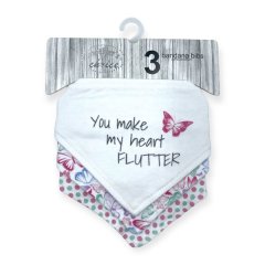 Mother's Choice 3 Pack Bandana Bib Set- Butterfly