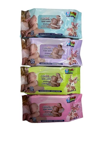 New Conpact Baby Wipes-4 pack