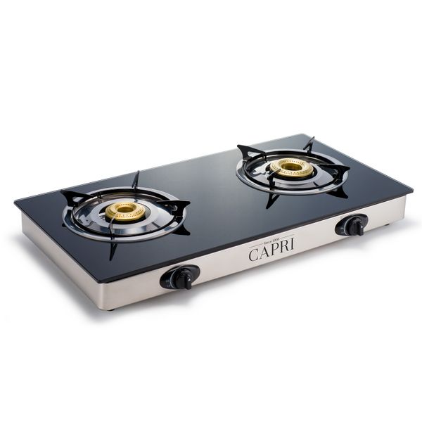 Capri - 2 Burner Glass Top Gas Stove