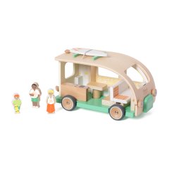 Classic World - Pretend &amp; Play Camper Van Doll House - Wooden Play Set - 9pcs