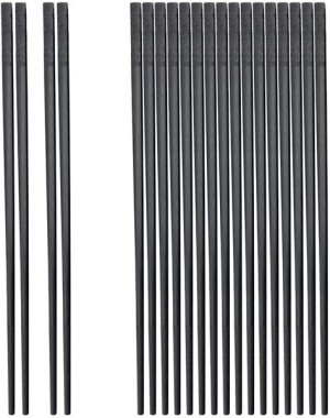 Chopsticks:10 Pairs Reusable Fiberglass Chopsticks Set (Dishwasher safe)