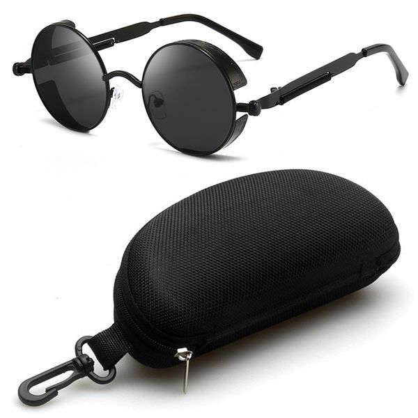Round Metal Frame Sunglasses Men Women Retro Steampunk Glasses Sunglasses