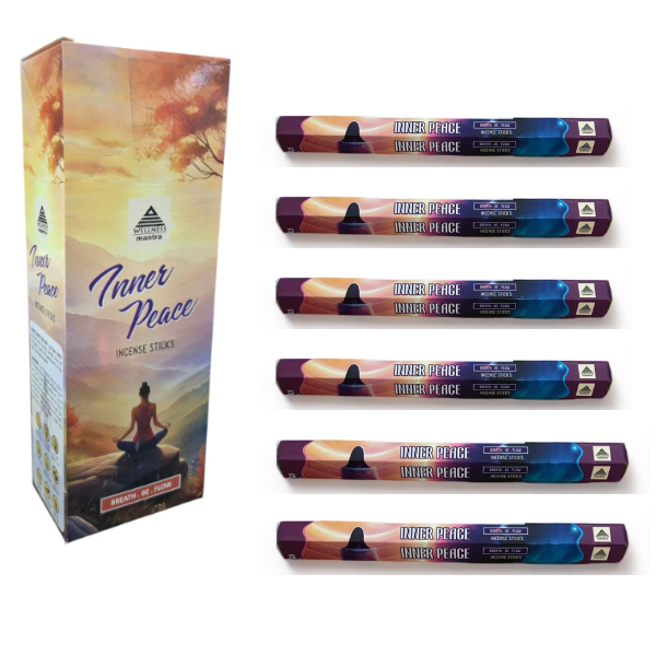 Wellness Mantra Inner Peace Incense Sticks (6 Packs of 20 Sticks Each)