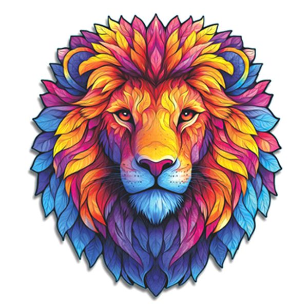 Irregular Animal Wooden Puzzle Lion - 173 Pieces