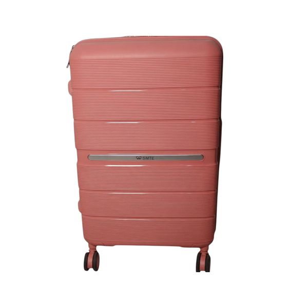 SMTE 23-Inch Pink Hardside Suitcase - Lightweight 1-Piece Adventure Luggage