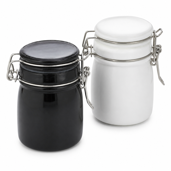 Two Color Glass Salt and Pepper Shaker Set for Tabletop Seasoning