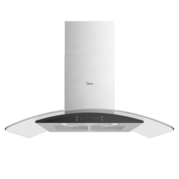 Midea 90cm Curved Glass Stainless Steel Wall Extractor Fan
