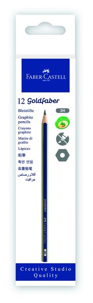 Faber-Castell Goldfaber 1221 Pencils - 2H (Box of 12)