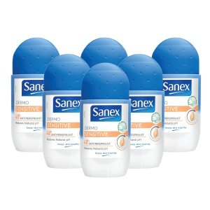 Sanex Dermo Sensitive Roll On, Bulk Offer - 6 X 50ml