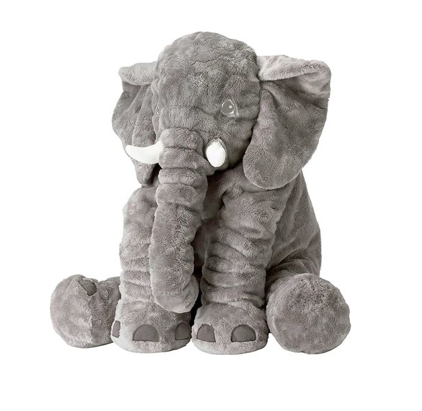 Toto Bubs - Small Grey Plush Elephant Pillow Doll for Babies &amp; Kids - 40cm