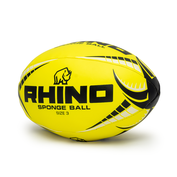 Rhino Sponge Rugby Training Ball - Yellow