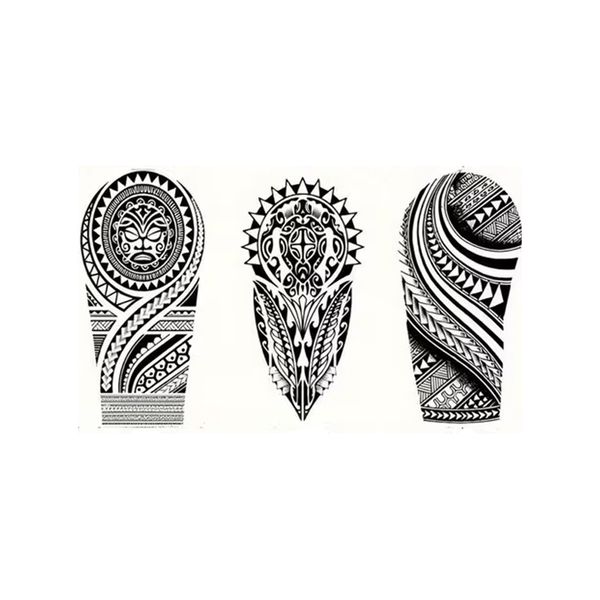 Half-Sleeve Temporary Tattoos - 3 Pieces