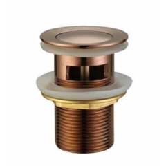 Rose Gold Pop Up Basin Waste - Slotted - 32mm