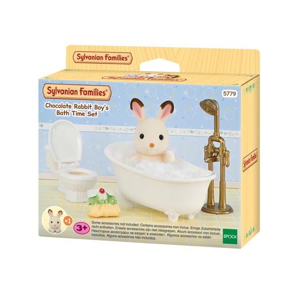 Sylvanian Families Chocolate Rabbit Boys Bath Time Set