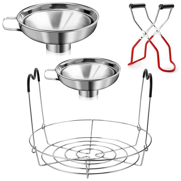 4 Pieces Canning Kit 1Pc Canning Rack+ 1Pc Canning Jar Lifter Tong