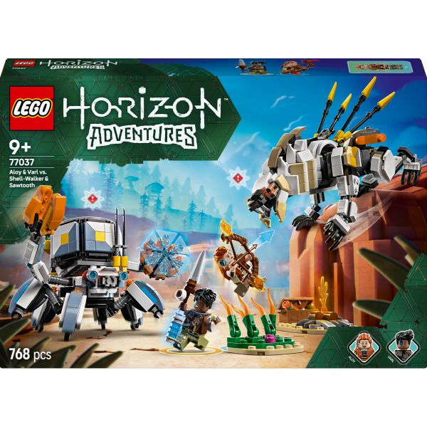 LEGO® Horizon Adventures™ Aloy &amp; Varl vs. Shell-Walker &amp; Sawtooth Toy 77037