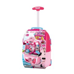 SamMag Kitchen Set Play for Toddlers 3-5, with Rolling Suitcase to Storage
