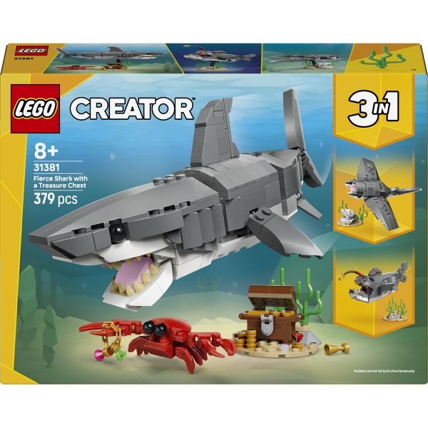 LEGO® Creator Fierce Shark with a Treasure Chest Toy 31381