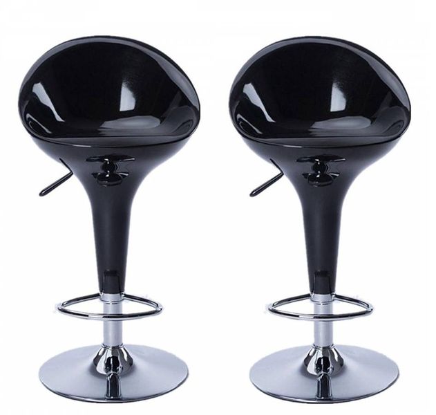 Bar Stools / Kitchen Counter Stools - Set of 2 – Black Colour