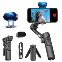 AI Gimbal Stabilizer for Smartphone,NO APP AI Tracking,Gesture Control