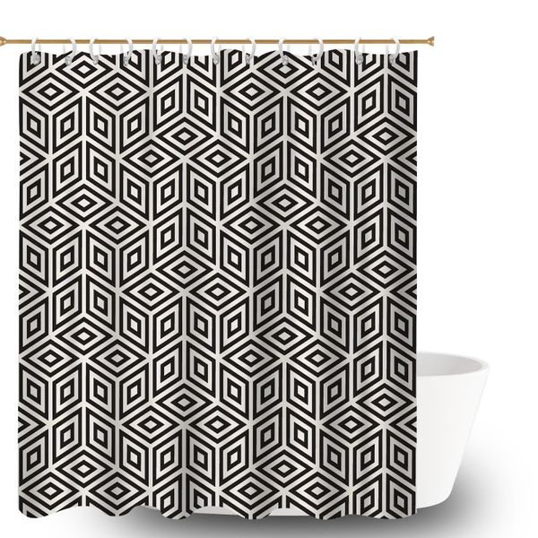 Shower Curtain, Art Print Bathtub Curtain for Motor Home, Hotel, Gym