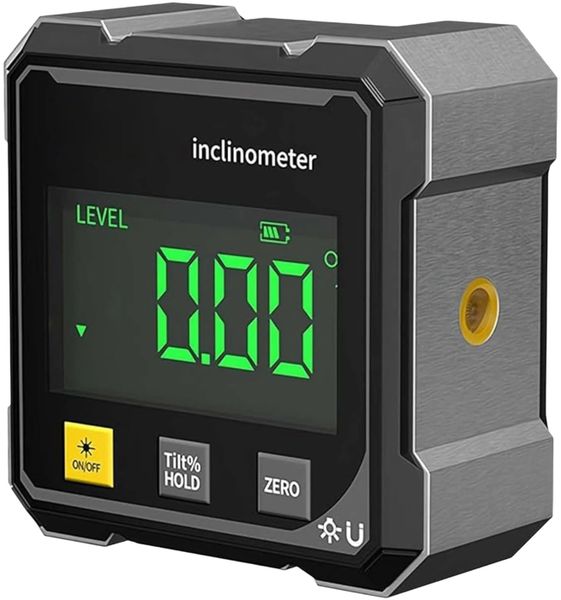 Digital Laser Angle Finder &amp; Protractor - 4x90 Degree Magnetic Base