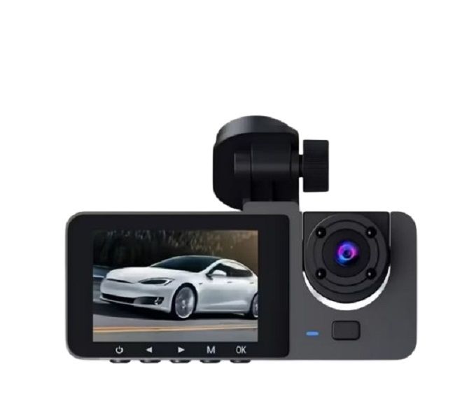 1080P Triple Lens Dash Camera W/ Front, Inside &amp; Rear Cameras