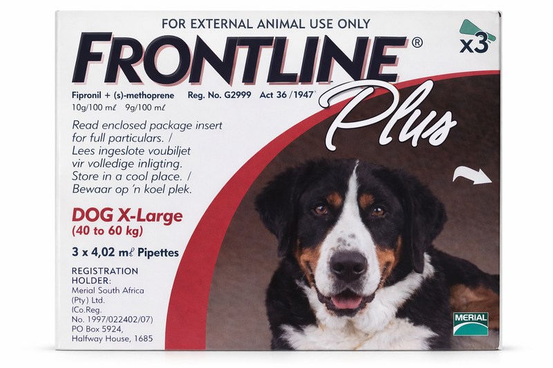 Frontline Plus Fleas, Ticks and Lice Treatment for XL Dog 3 tablets