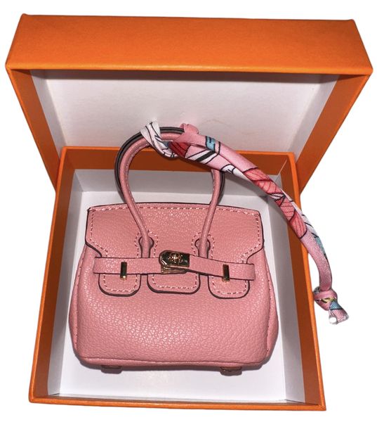 Mini Birkin-Inspired Handbag Charm Accessory with Gift Box