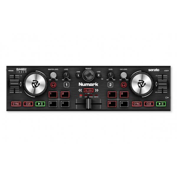 Numark DJ2GO2 Touch - Pocket DJ Controller with Capacitive Touch Jog Wheels