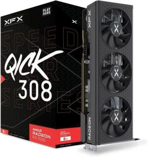 XFX Speedster QICK308 Radeon RX 7600 Black 8GB Gaming Graphics Card