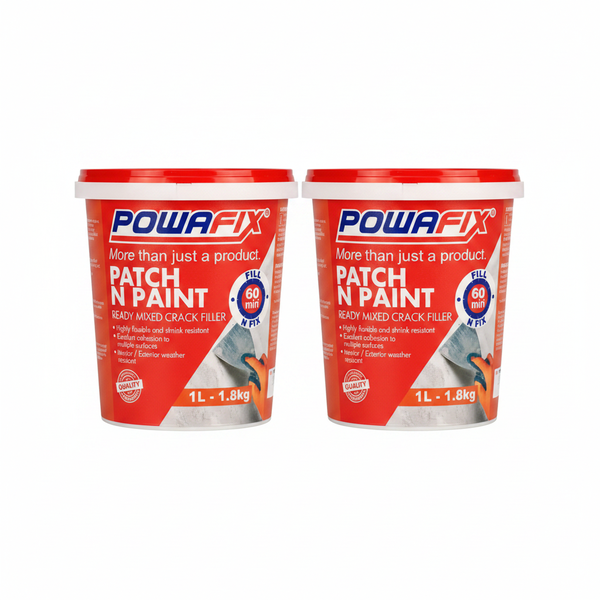 Powafix 1L Crack Filler and Paint for Interior and Exterior Use - 2 Pack