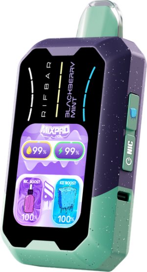Rifbar Blackberry Mint - MixPro 40K Puff Disposable Vape with LED Display