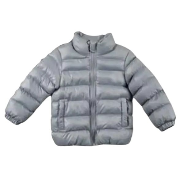 Kids Premium Padded Winter Puffer Jacket - Grey - Ages 3-4