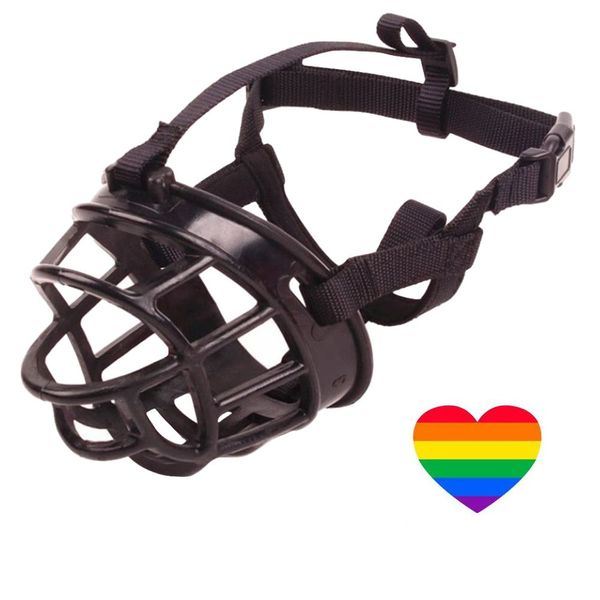Muzzle For Aggressive Dogs &amp; Heart Sticker- S