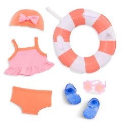 Our Generation Deluxe Doll Bathing Suit Outfit - Floaty Floaty Fun