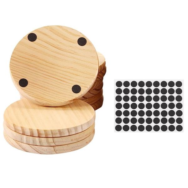 Unfinished Wood Coasters 4Inch Round Blank Coasters Crafts Diy Deco