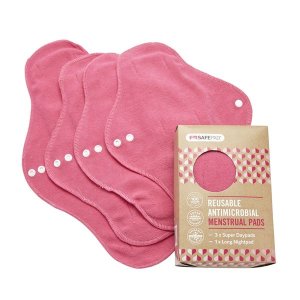 Safepad - Reusable Menstrual Pads - Self-disinfecting - 4 Pads
