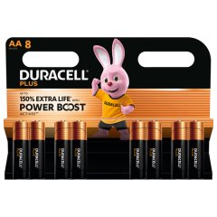 Duracell Plus Power Boost Alkaline Batteries AA 1.5V - 8 Pack
