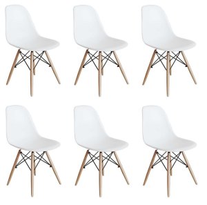 6 x Wooden Leg Chairs
